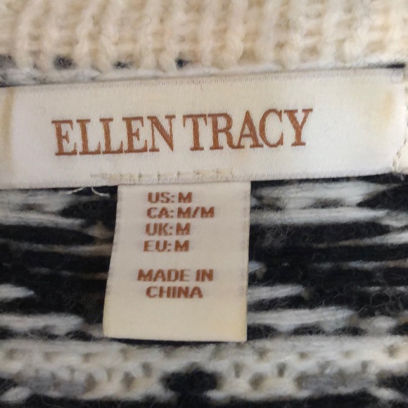 Ellen Tracy Aztec print sweater - Picture 3 of 4